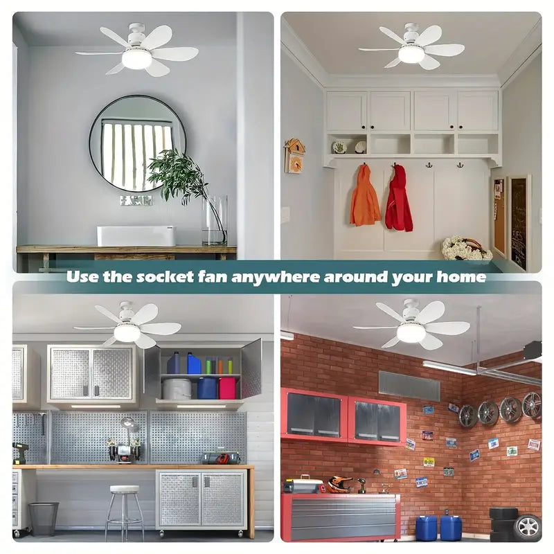 Lampada com Ventilador de Teto