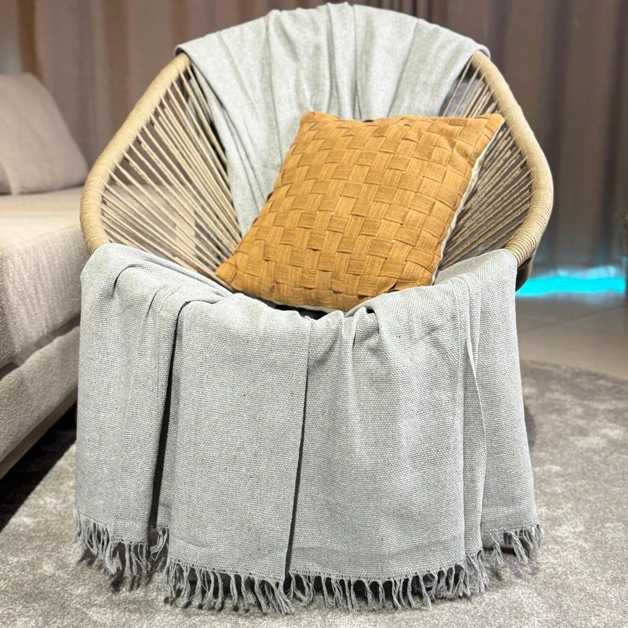 Manta Para Sofá king Decoração Boho