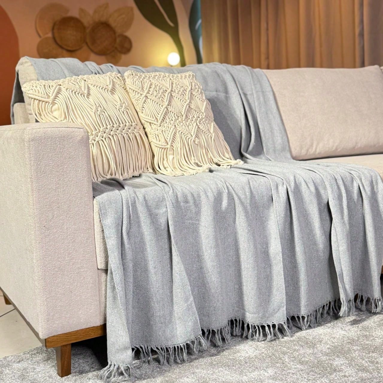 Manta Para Sofá king Decoração Boho