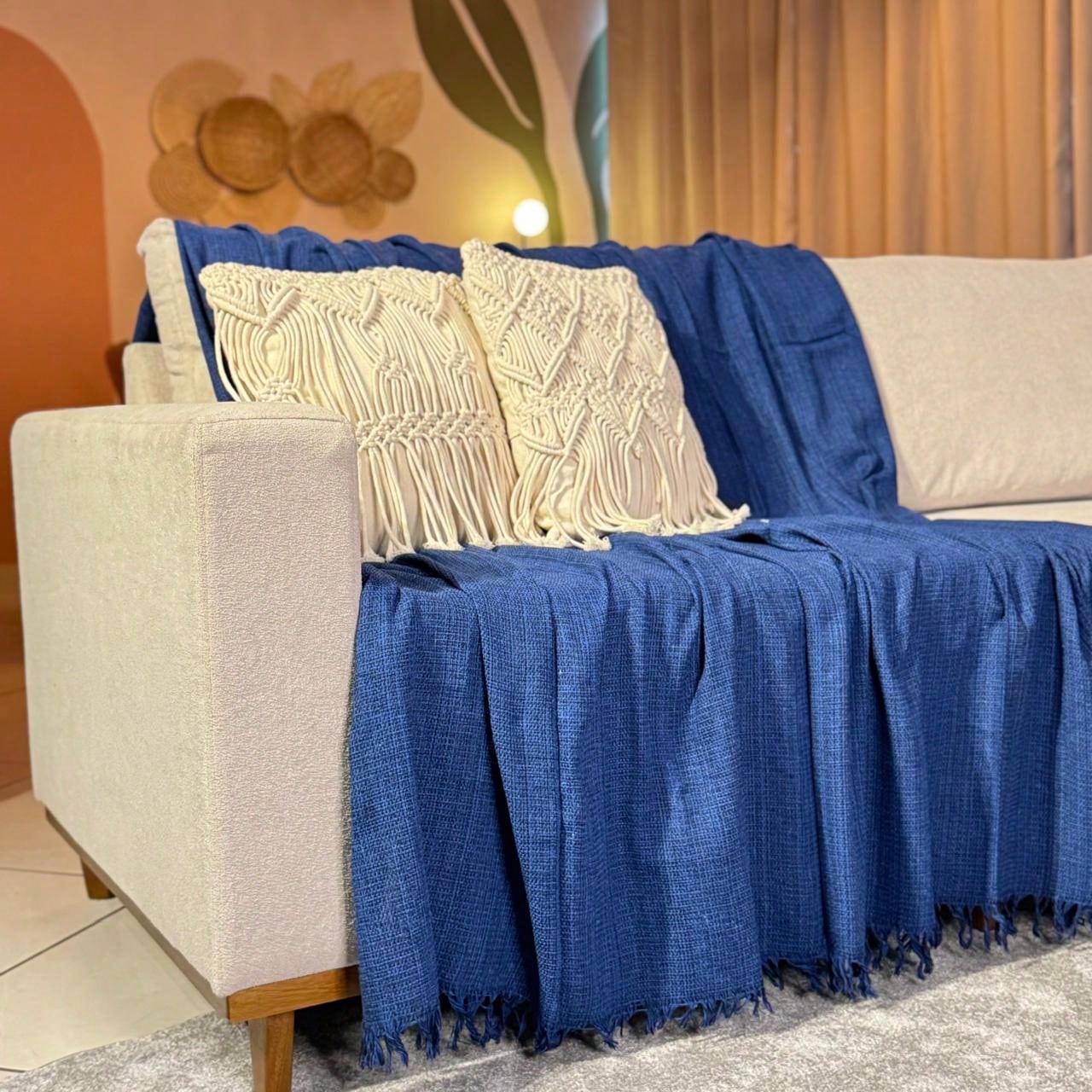 Manta Para Sofá king Decoração Boho