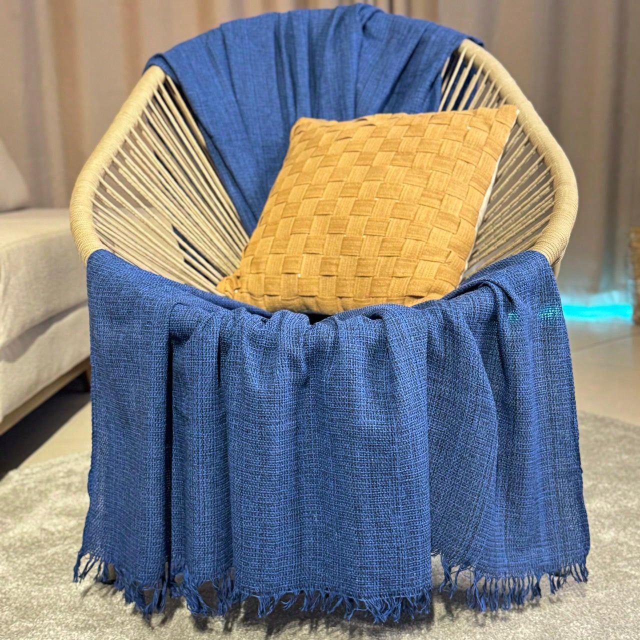 Manta Para Sofá king Decoração Boho