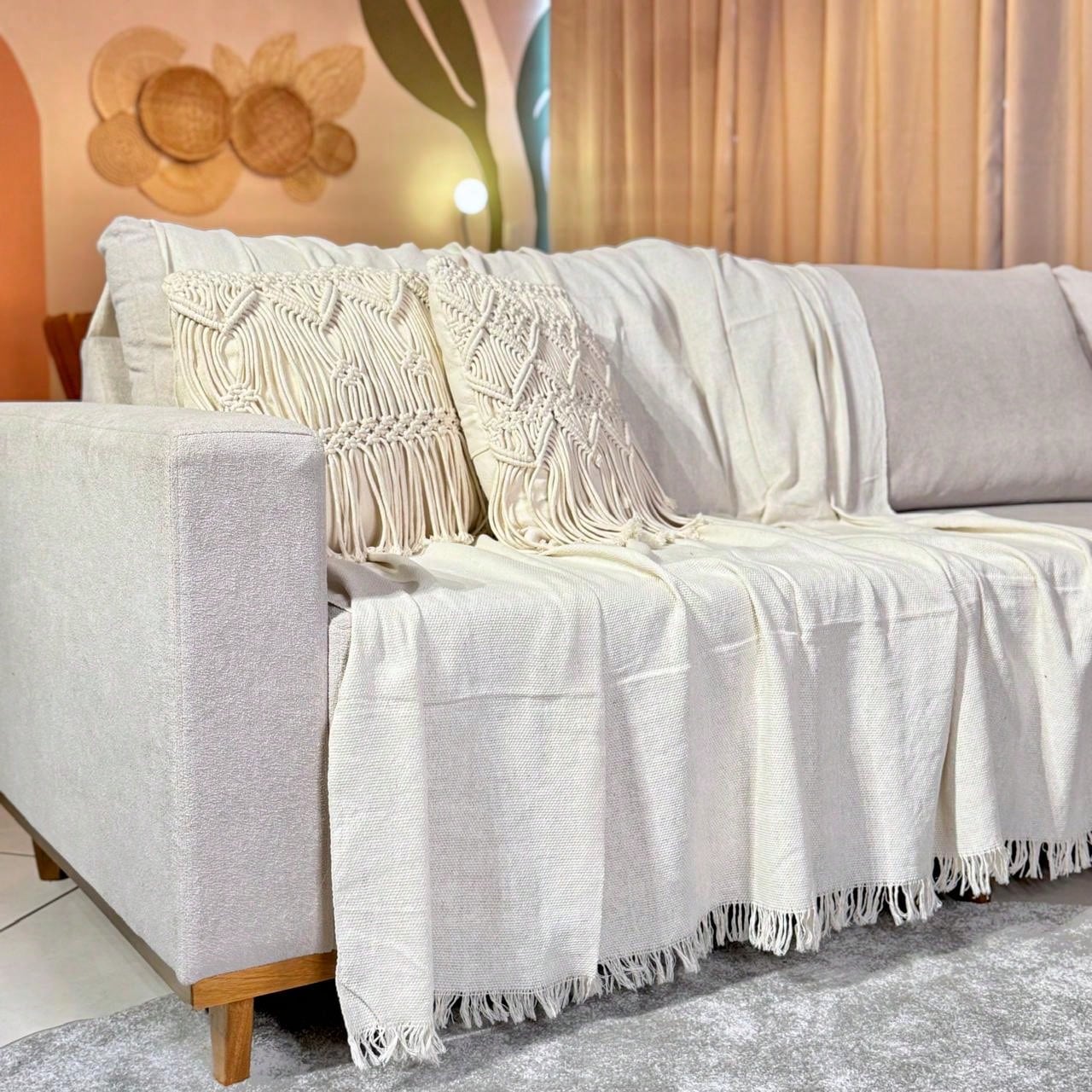Manta Para Sofá king Decoração Boho