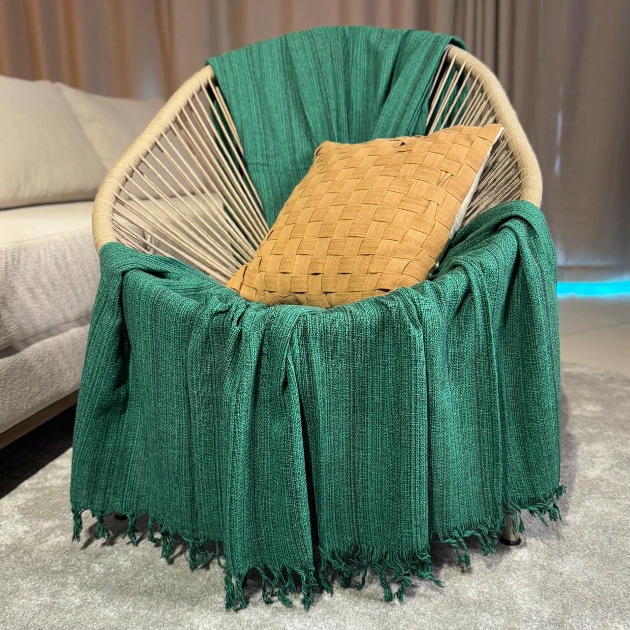Manta Para Sofá king Decoração Boho