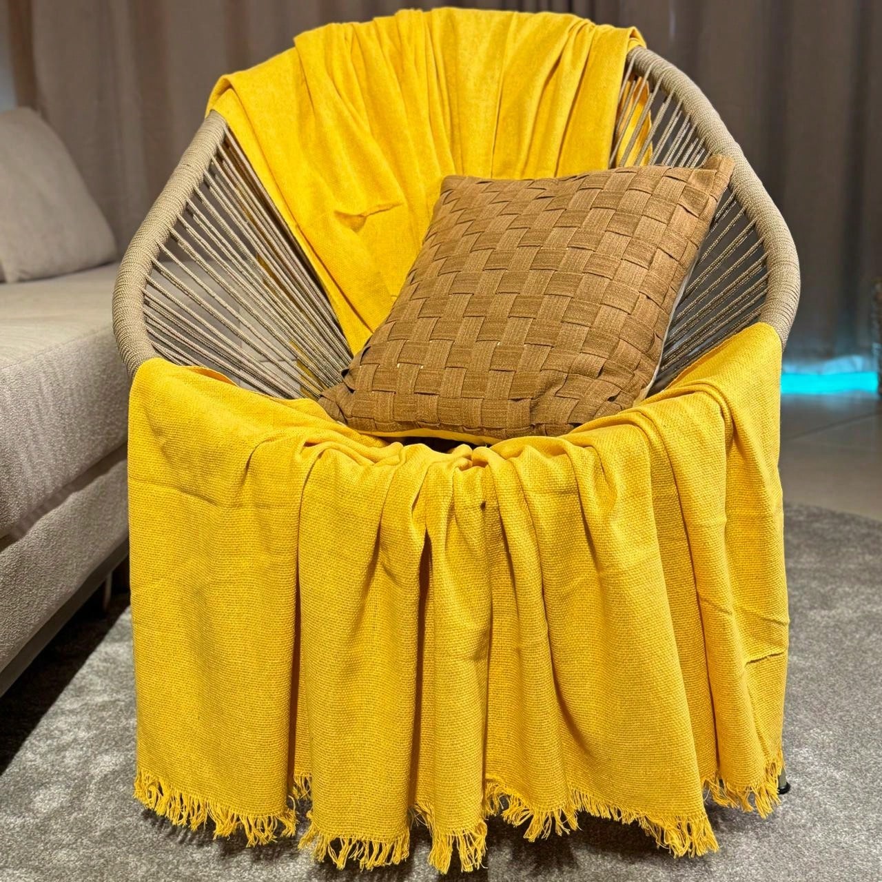 Manta Para Sofá king Decoração Boho