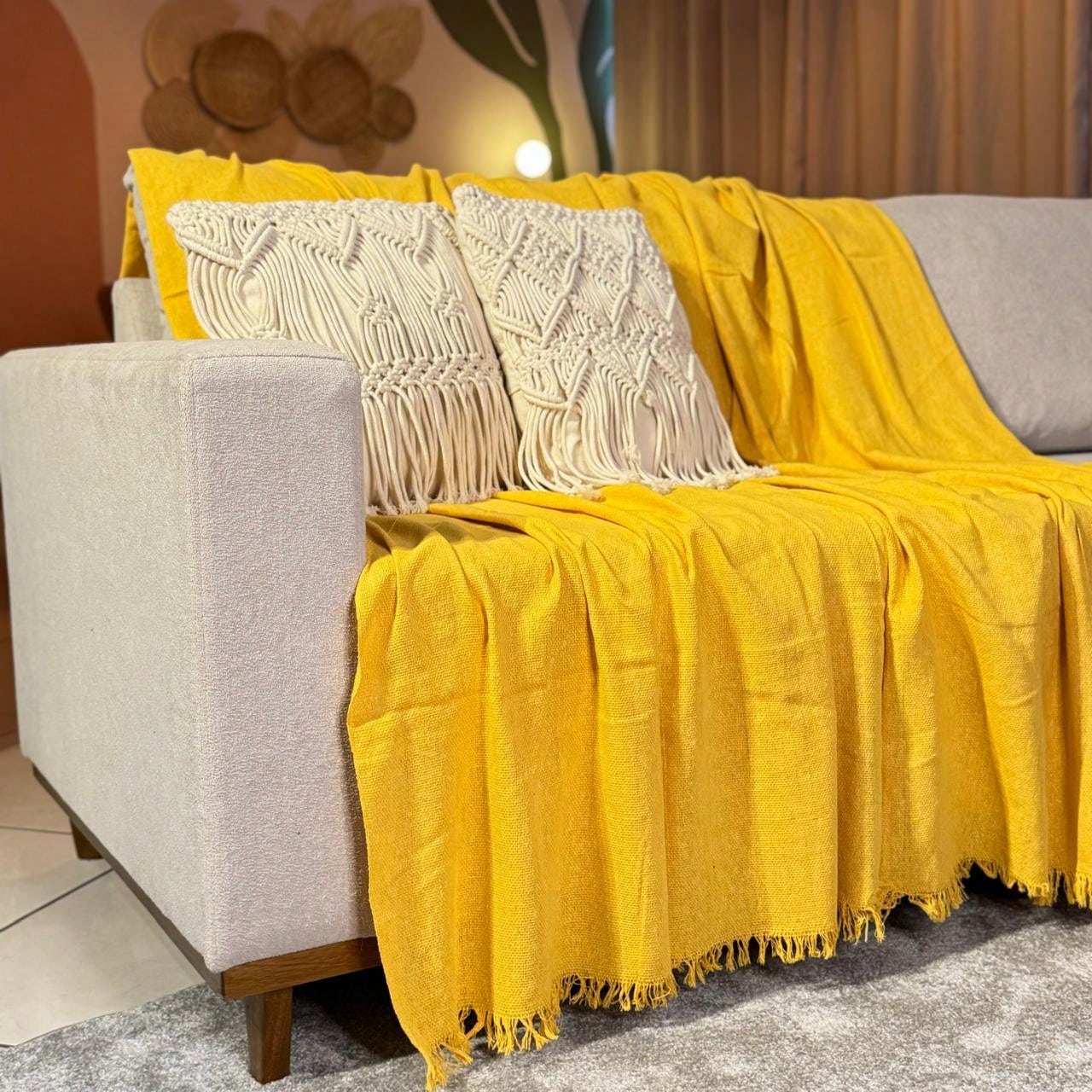 Manta Para Sofá king Decoração Boho