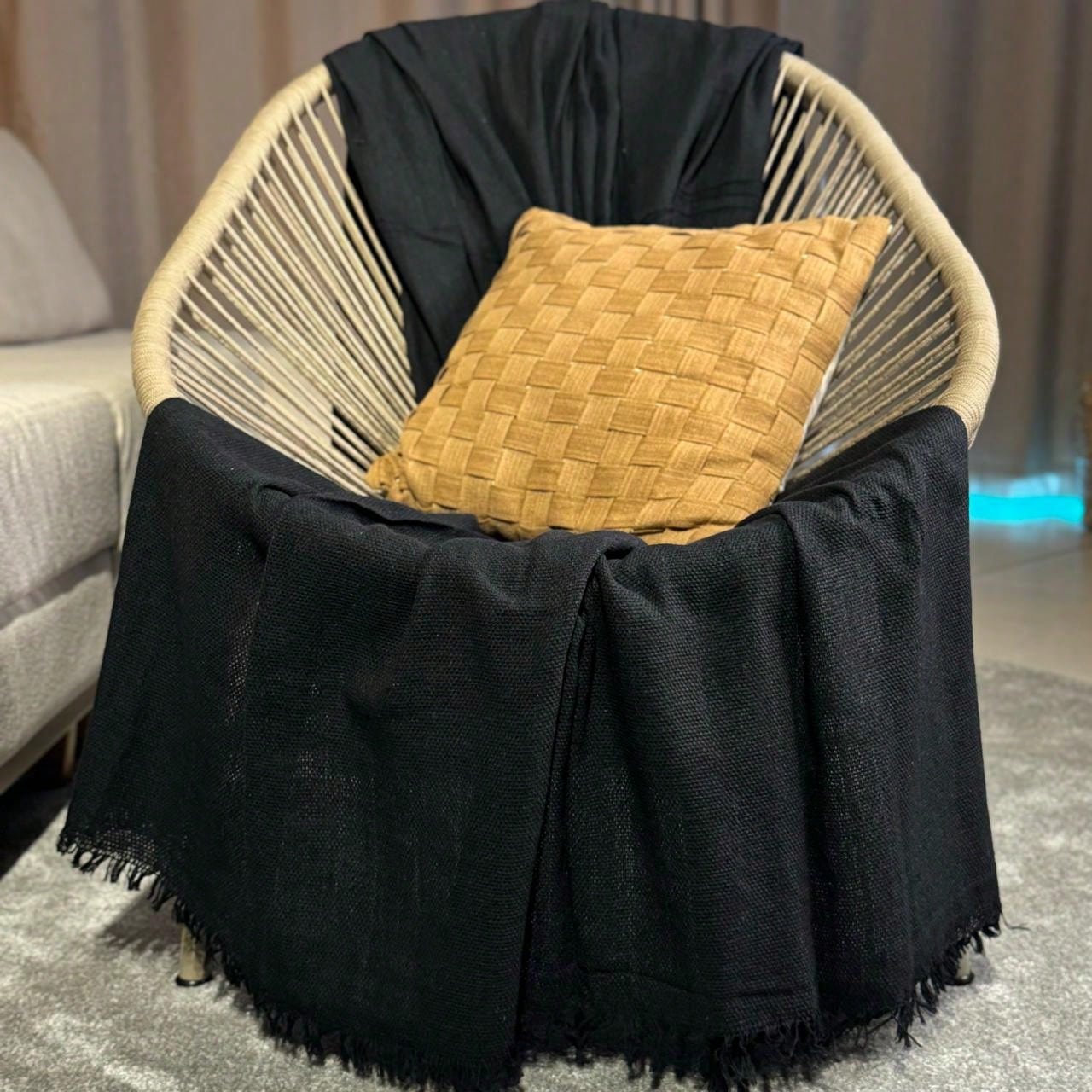 Manta Para Sofá king Decoração Boho