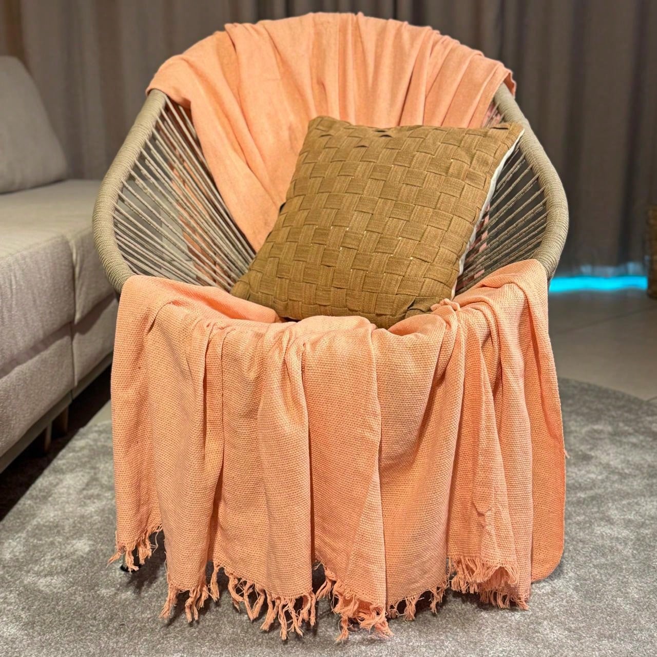 Manta Para Sofá king Decoração Boho