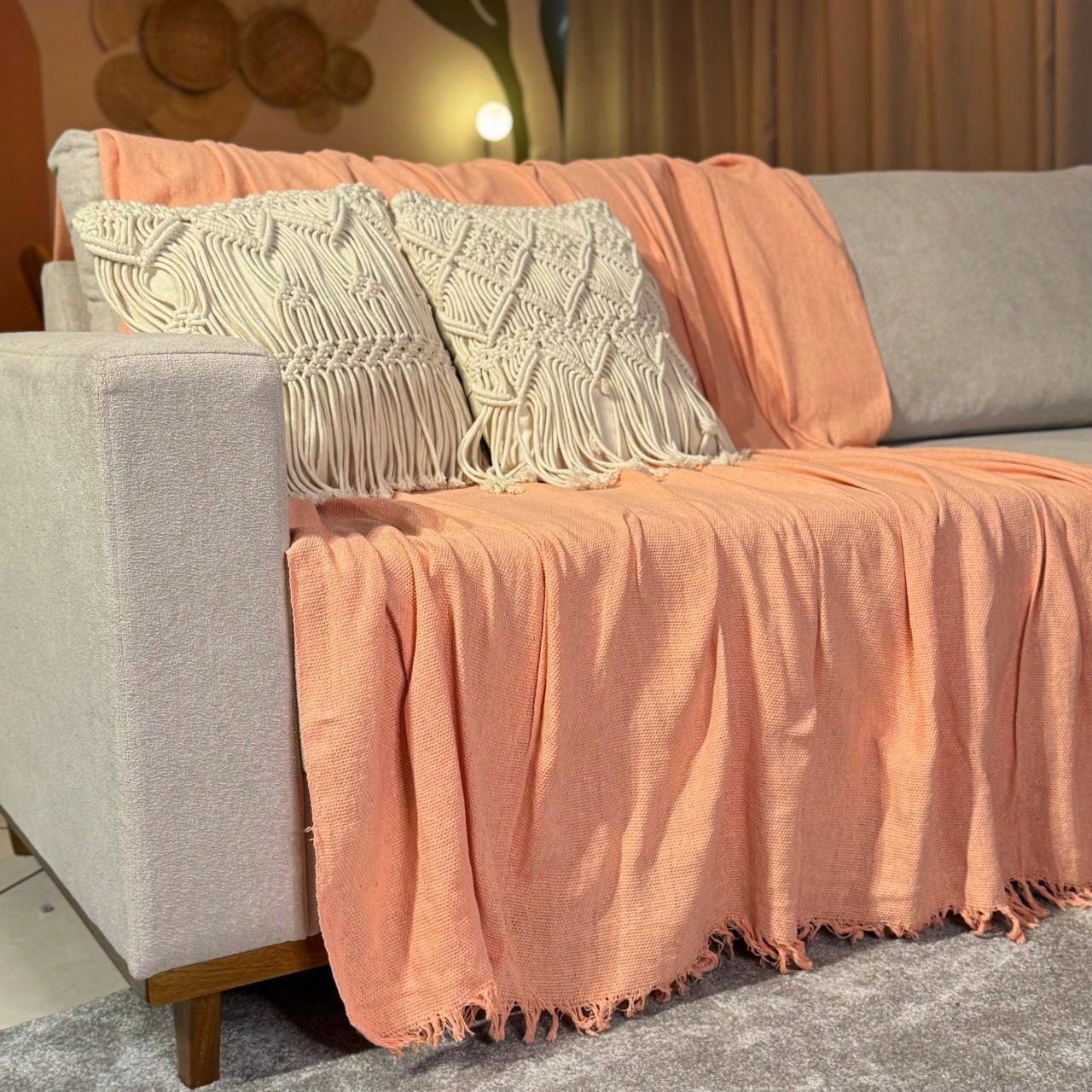 Manta Para Sofá king Decoração Boho