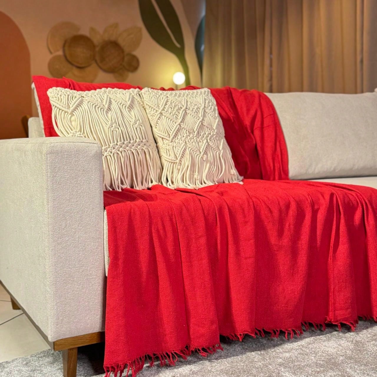 Manta Para Sofá king Decoração Boho