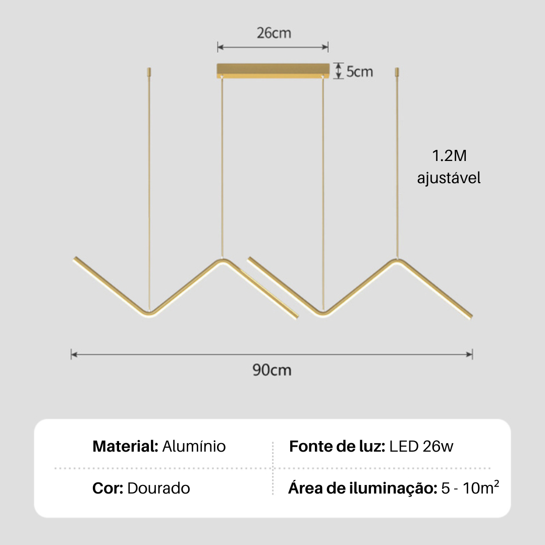 luminaria led modelo minimalista veneto