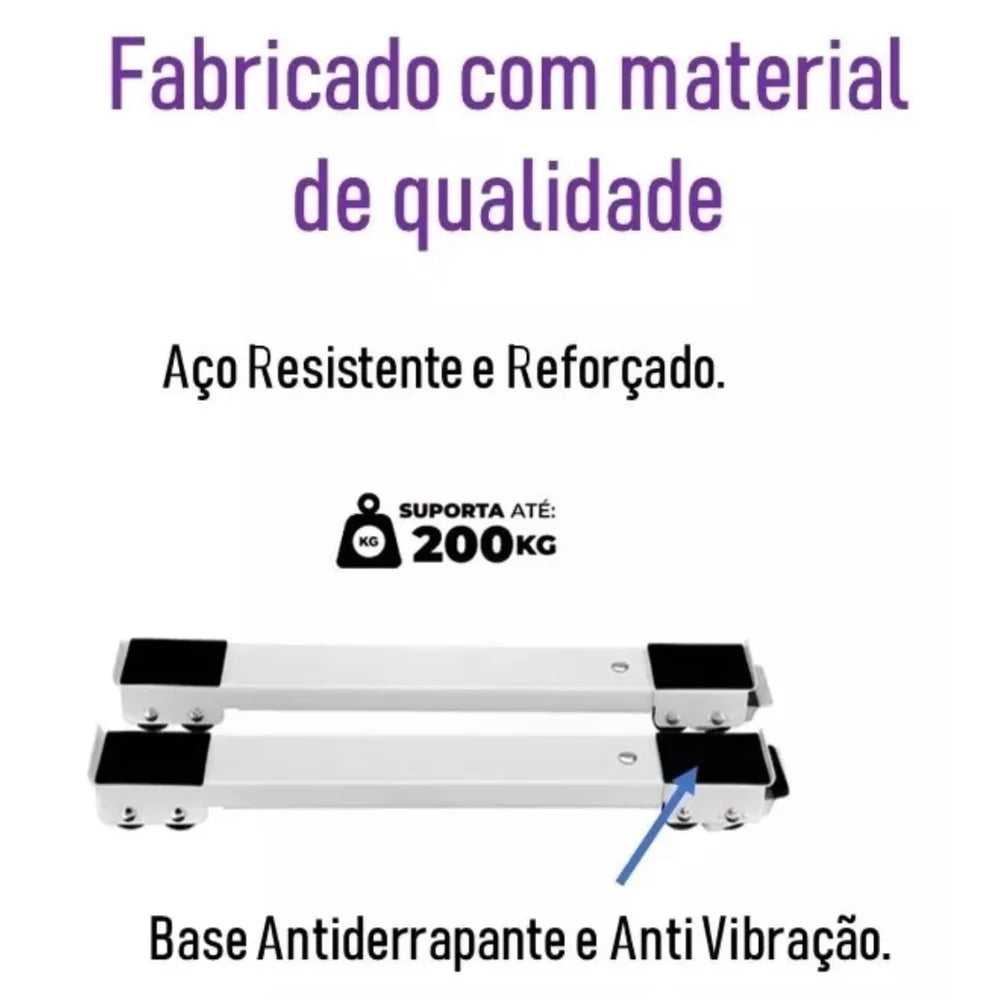 SUPORTE BASE PARA MAQUINAS DE LAVAR E GELADEIRAS