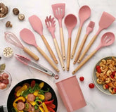 kit de Colher de Silicone para Cozinha 12 peças