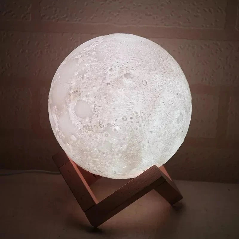 Umidificador Aromatizador Luminaira Abajur Lua Cheia 3D