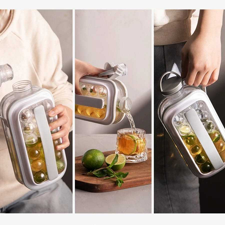 Forma De Gelo Garrafa Água Molde Cubos Silicone Portátil