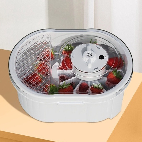 Máquina de Lavar Frutas e Verduras Automática Bivolt Higienizar Vegetais Legumes Frutos do Mar
