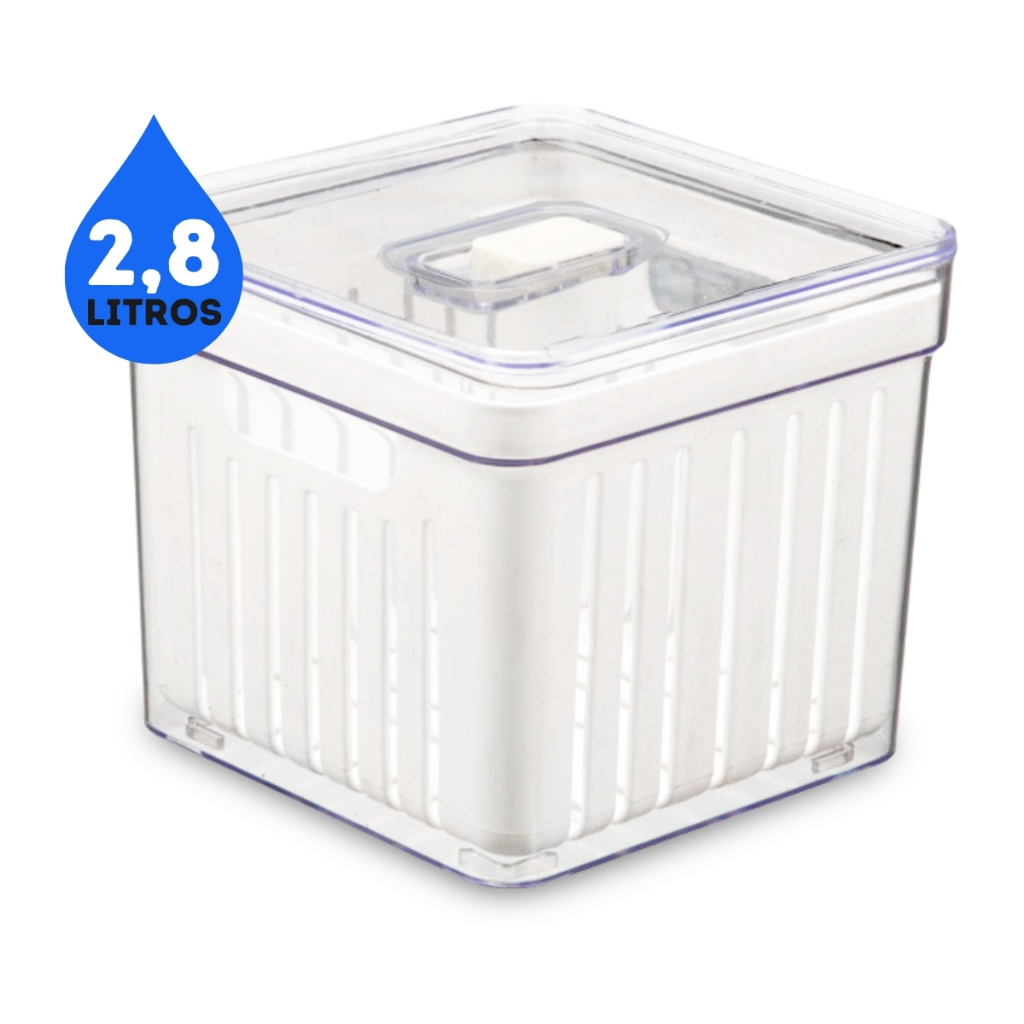 Kit 4 Organizador de geladeira Tampa Multiuso Alimento Verdura e Vegetal