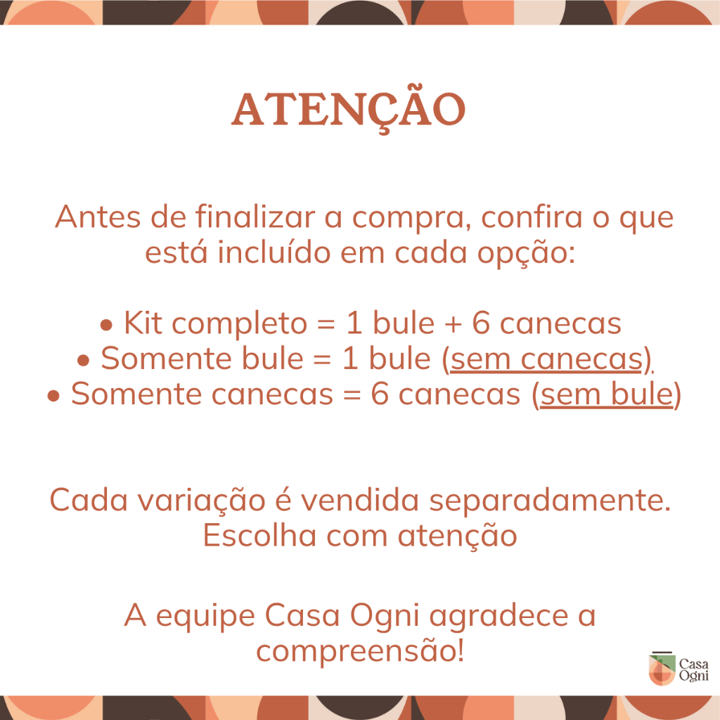 Chaleira Bule Esmaltado 1L Bico de Ganso e 6 Canecas 90ml Rústicas Conjunto ou Unitário