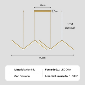 luminaria led modelo minimalista veneto