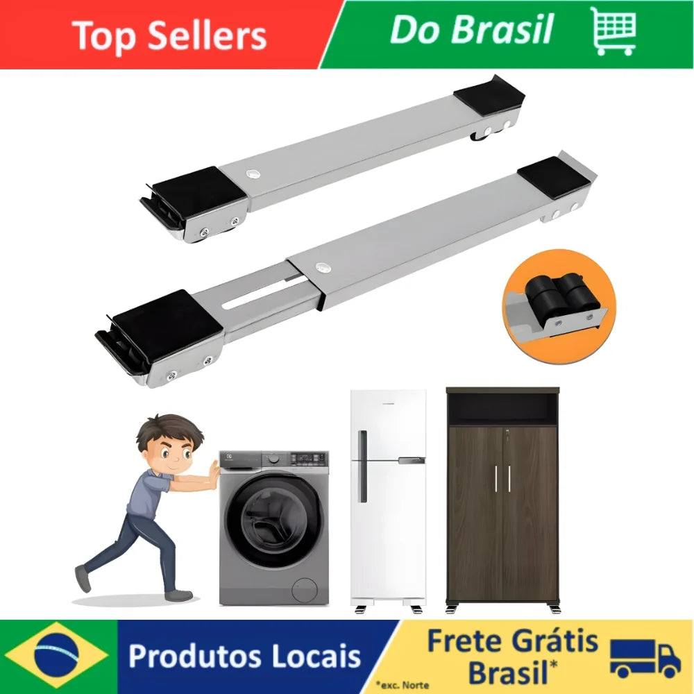 SUPORTE BASE PARA MAQUINAS DE LAVAR E GELADEIRAS