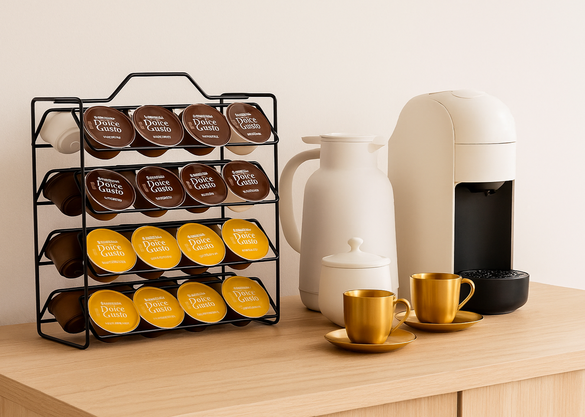 Suporte Porta Cápsulas Dolce Gusto 32 Cápsulas Café Aço