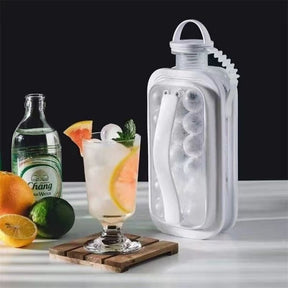 Forma De Gelo Garrafa Água Molde Cubos Silicone Portátil