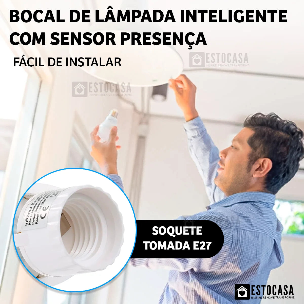 Sensor de Presença E27/Fotocelula
