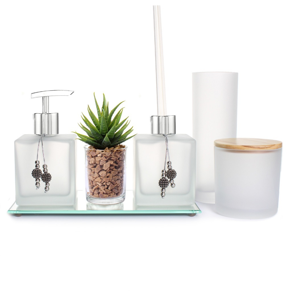 Kit banheiro decoração Lavabo Aromatizador De Ambiente Bandeja Conjunto LONDRES