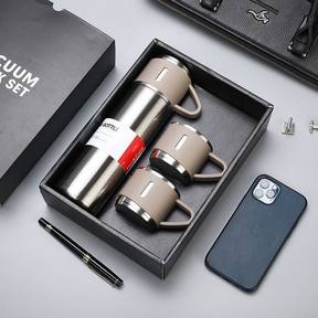 Garrafa Térmica 500ml caneca Kit garrafa espacial Frio/Quente Aço Inoxidável Copo Esportivo Portátil