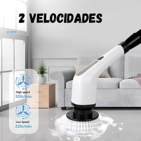 Escova Esfregão De Limpeza 9 Em 1 Mop Elétrico Multiuso Recarregável Sem Fio Giratório 360 Com Cabo Alongador