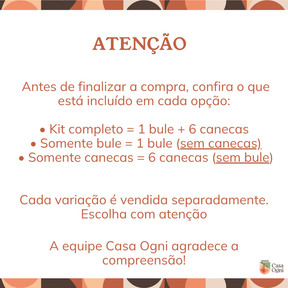 Chaleira Bule Esmaltado 1L Bico de Ganso e 6 Canecas 90ml Rústicas Conjunto ou Unitário