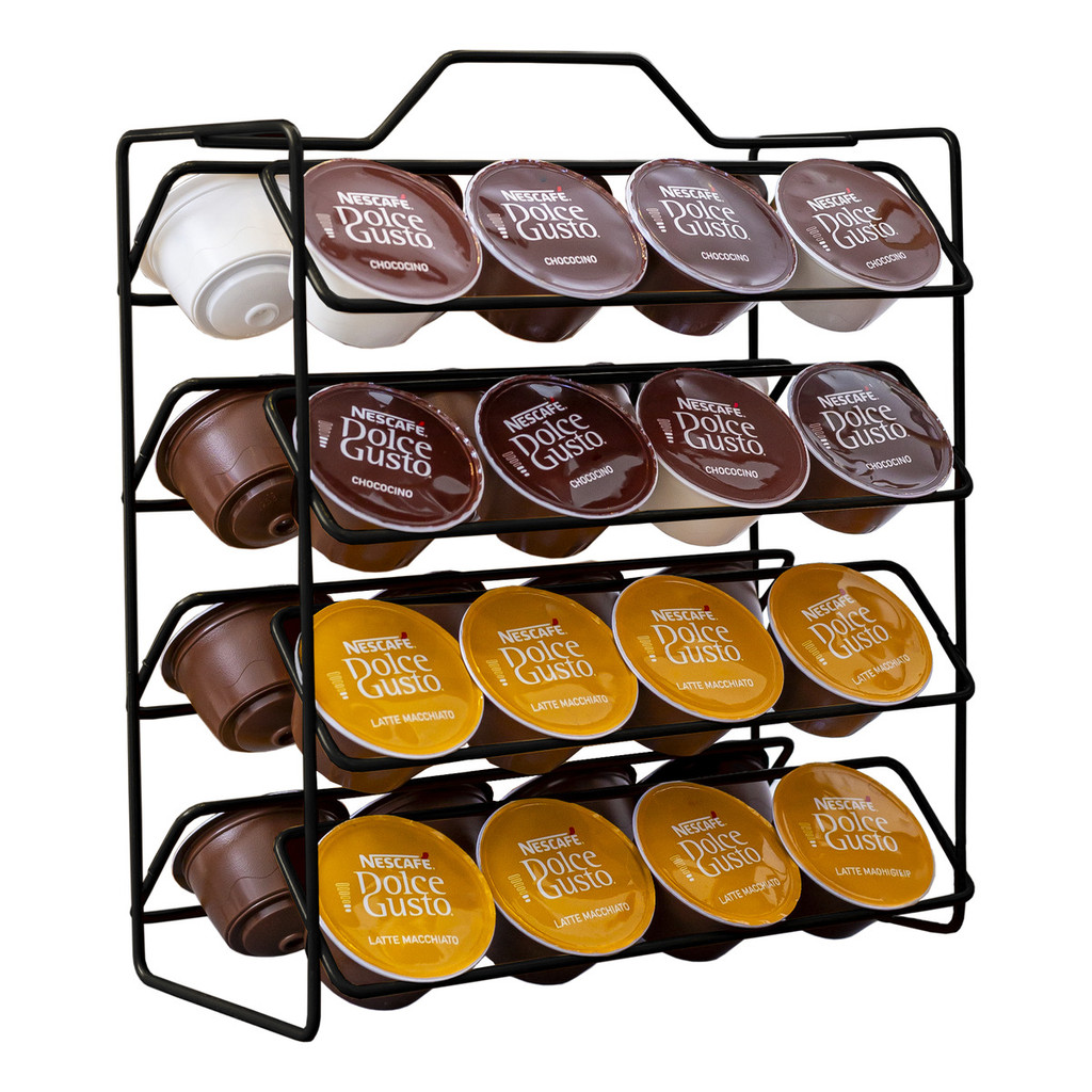 Suporte Porta Cápsulas Dolce Gusto 32 Cápsulas Café Aço
